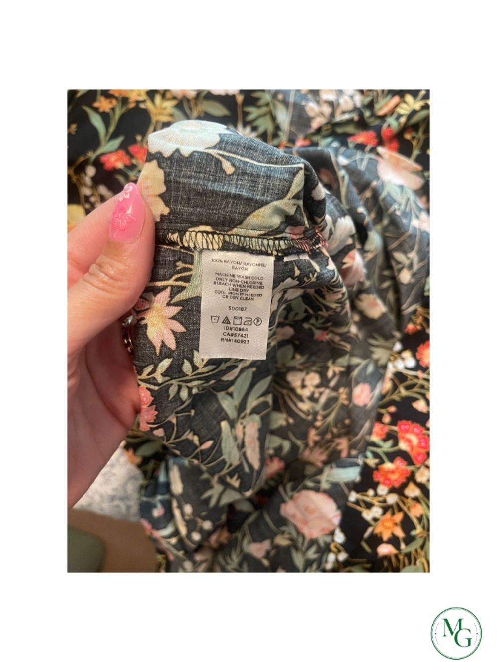 LOFT Wildflower Botanical Print Ruffle Collar Mini Dress Size M - Picture 4 of 4